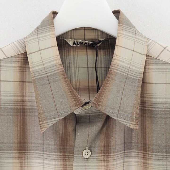 AURALEE/オーラリー】SUPER LIGHT WOOL CHECK SHIRT A25SS01LCの