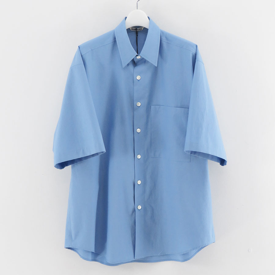 AURALEE/オーラリー】WASHED FINX TWILL BIG HALF SLEEVED SHIRT