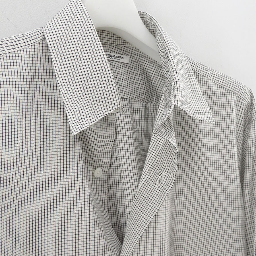 【MAATEE&SONS/マーティーアンドサンズ】<br>ELIZABETH SILKPOPLIN GRAPHCHECK <br>MT4303-0602B