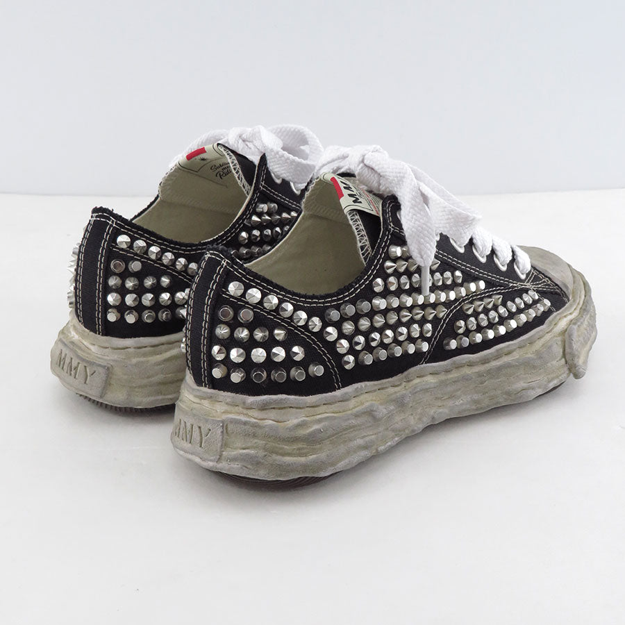 【Maison MIHARA YASUHIRO】<br>”PETERSON23"OG Sole Studded Canvas Low-top Sneaker (BLACK) <br>A13FW715