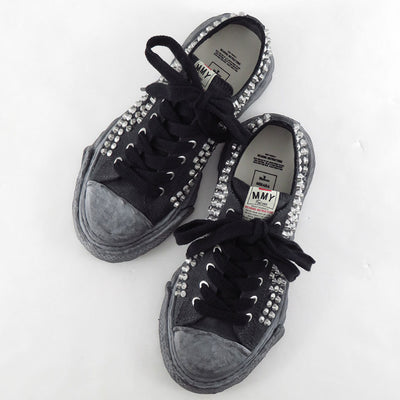 【Maison MIHARA YASUHIRO】<br>”PETERSON23"OG Sole Studded Canvas Low-top Sneaker (BLACK×BLACK) <br>A13FW715