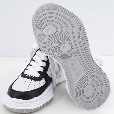 【Maison MIHARA YASUHIRO】 <br>"WAYNE" OG Sole Leather Low-top Sneaker (BLK/WHT) <br>A08FW706