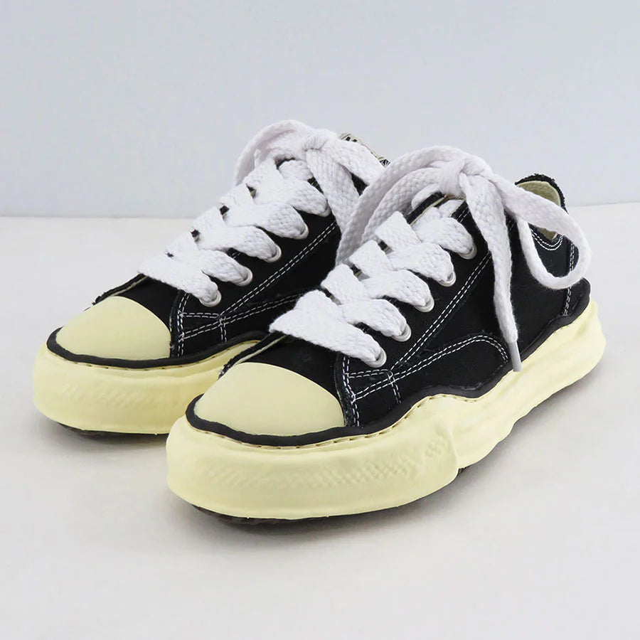 【Maison MIHARA YASUHIRO】<br>"PETERSON" Original Vintage color Sole Canvas Low-top Sneaker (BLACK) <br>A09FW733