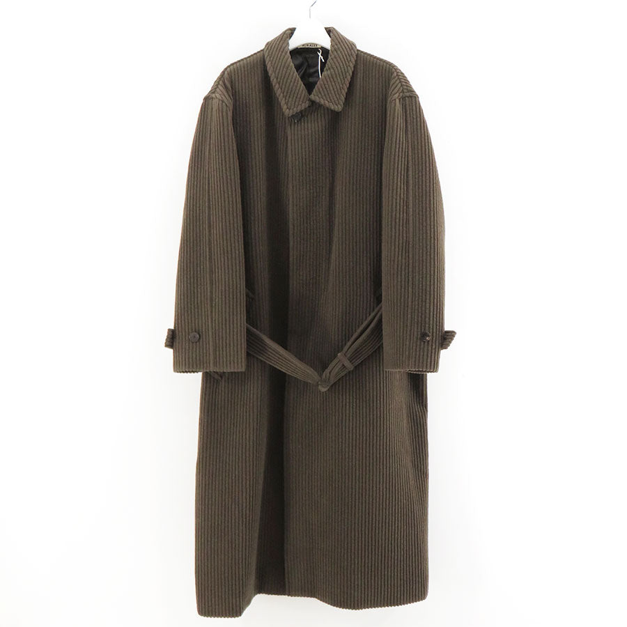 AURALEE/オーラリー】WOOL CASHMERE CORDUROY SOUTIEN COLLAR COAT