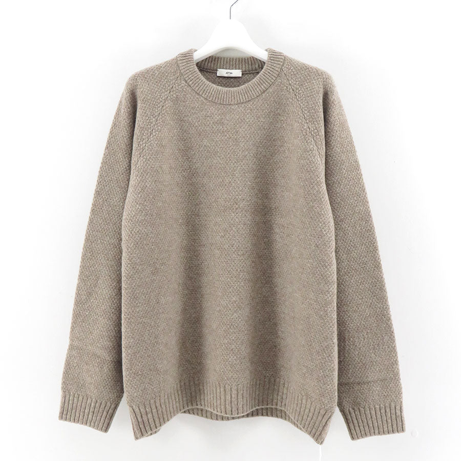 【ATON/エイトン】<br>LAMBS WOOL CREWNECK SWEATER <br>KRAGCW0402