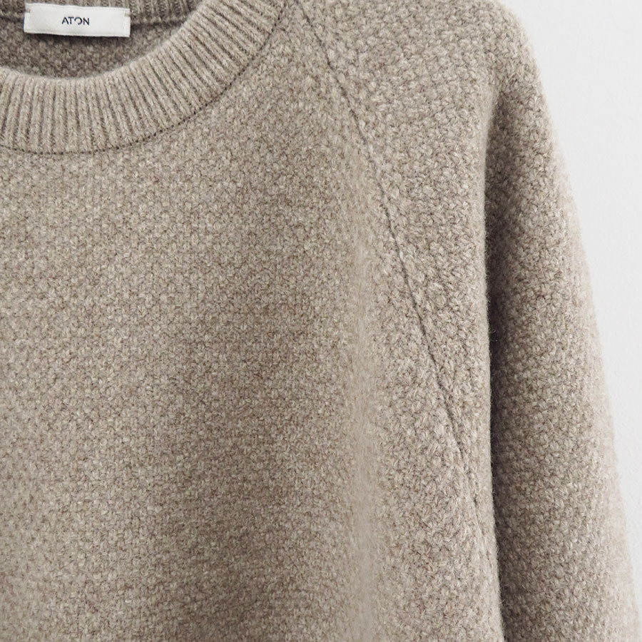 【ATON/エイトン】<br>LAMBS WOOL CREWNECK SWEATER <br>KRAGCW0402