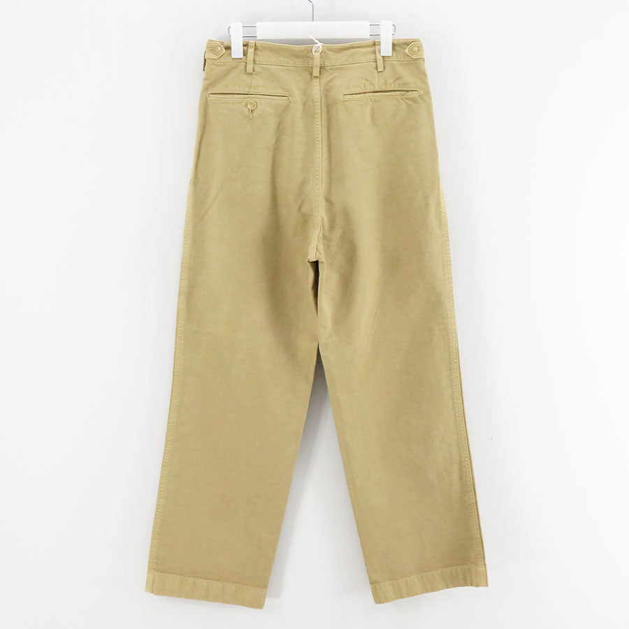 AURALEE/オーラリー】GARMENT-DYED FINX CHINO ONE-TUCK WIDE PANTS