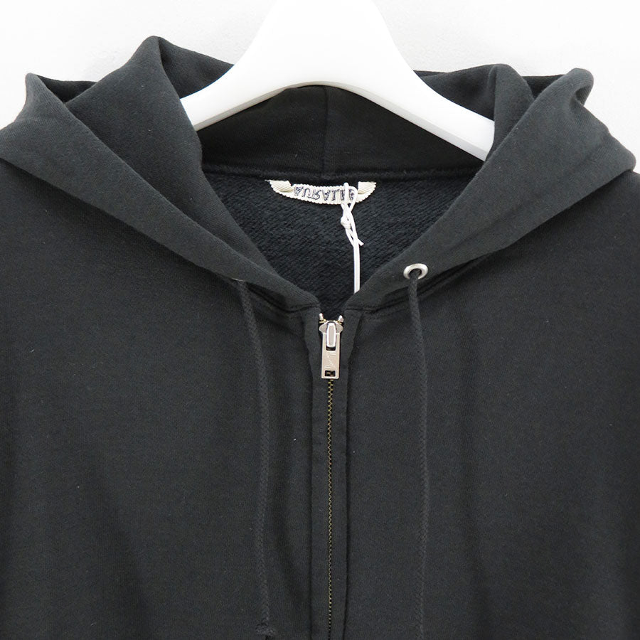 オーラリー フルジップスウェット 黒 ブラック 5 AURALEE/オーラリー】HIGH-TWIST COMPACT SWEAT ZIP PARKA A26AP01WUの