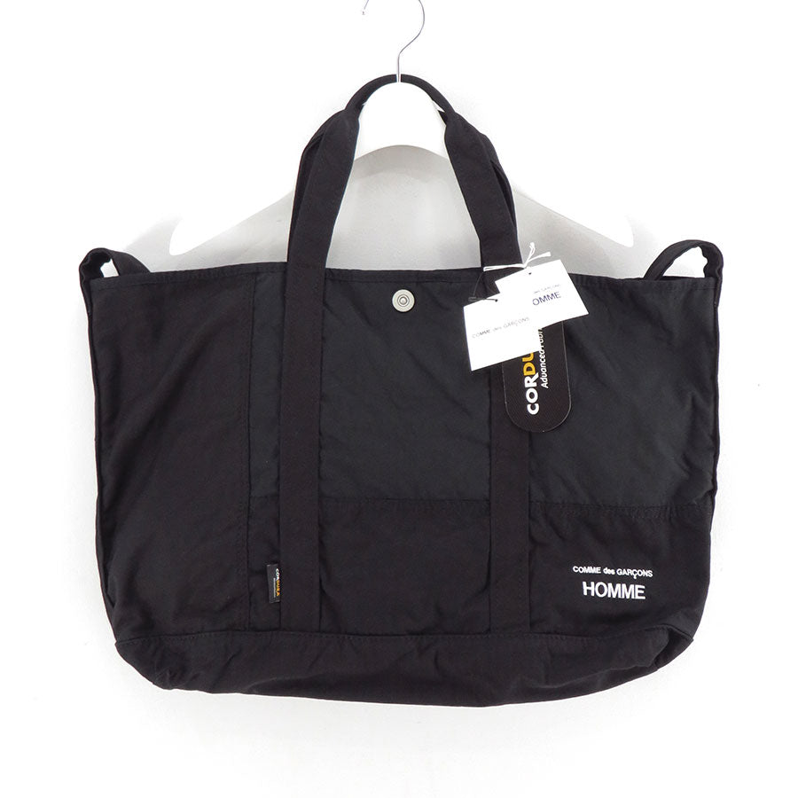 【COMME des GARCONS HOMME】<br>綿ナイロンリップパッチワークトートバッグ <br>HO-K203-051