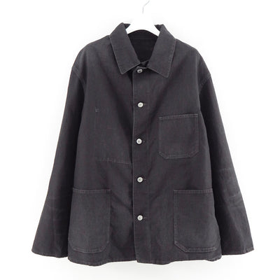 【A.PRESSE/アプレッセ】<br>Vintage Black Linen Coverall <br>25SAP-01-29H