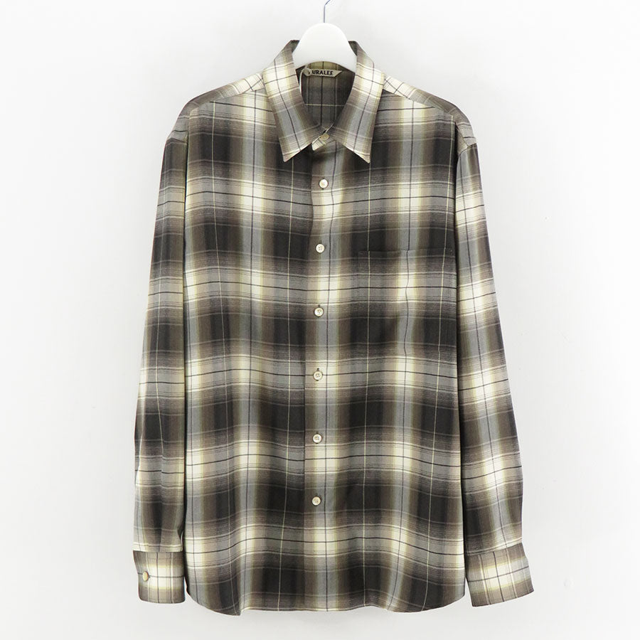 AURALEE/オーラリー】SUPER LIGHT WOOL CHECK SHIRT A26AS01LCの通販