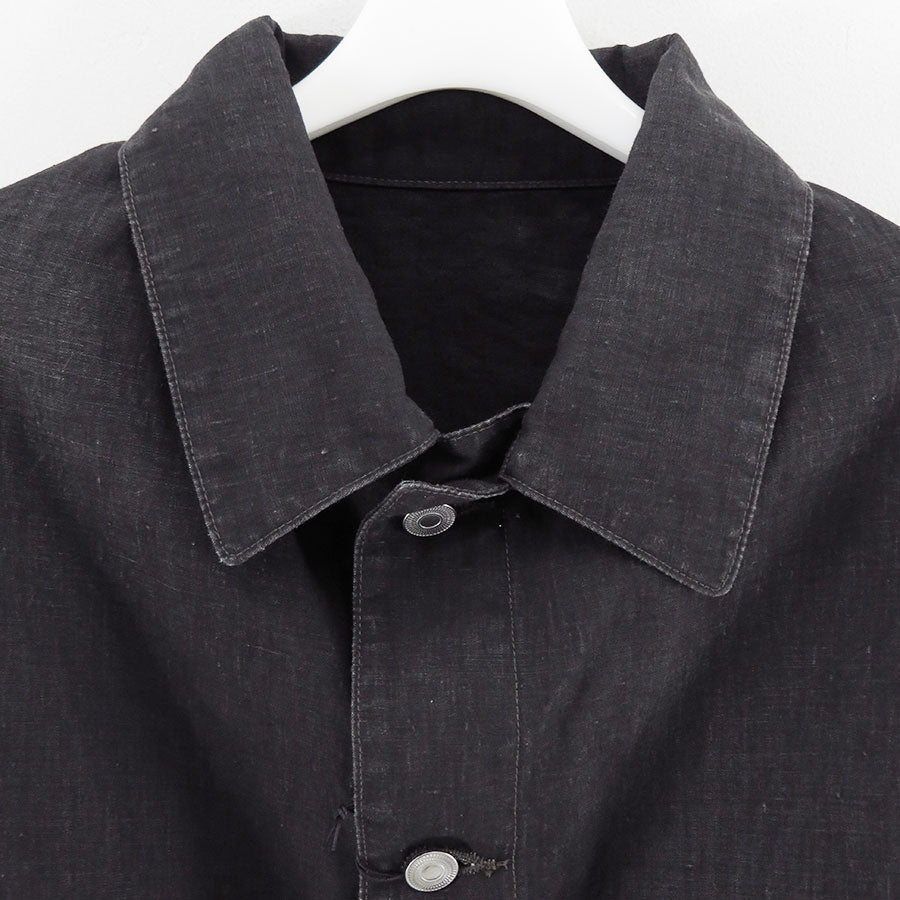【A.PRESSE/アプレッセ】<br>Vintage Black Linen Coverall <br>25SAP-01-29H