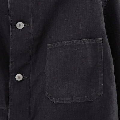 【A.PRESSE/アプレッセ】<br>Vintage Black Linen Coverall <br>25SAP-01-29H