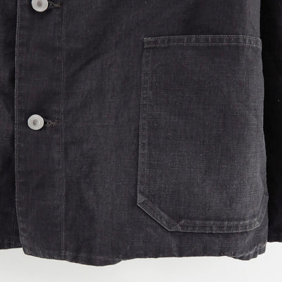 【A.PRESSE/アプレッセ】<br>Vintage Black Linen Coverall <br>25SAP-01-29H