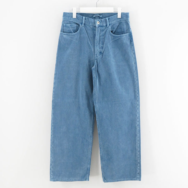 AURALEE/オーラリー】GARMENT-DYED FINX CORDUROY 5P WIDE PANTS