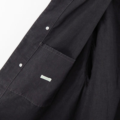 【A.PRESSE/アプレッセ】<br>Vintage Black Linen Coverall <br>25SAP-01-29H