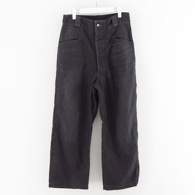 【A.PRESSE/アプレッセ】<br>Vintage Black Linen Trousers <br>25SAP-04-19H