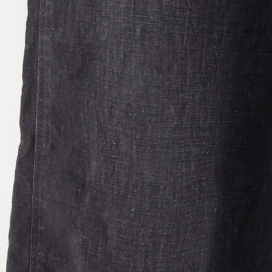 【A.PRESSE/アプレッセ】<br>Vintage Black Linen Trousers <br>25SAP-04-19H