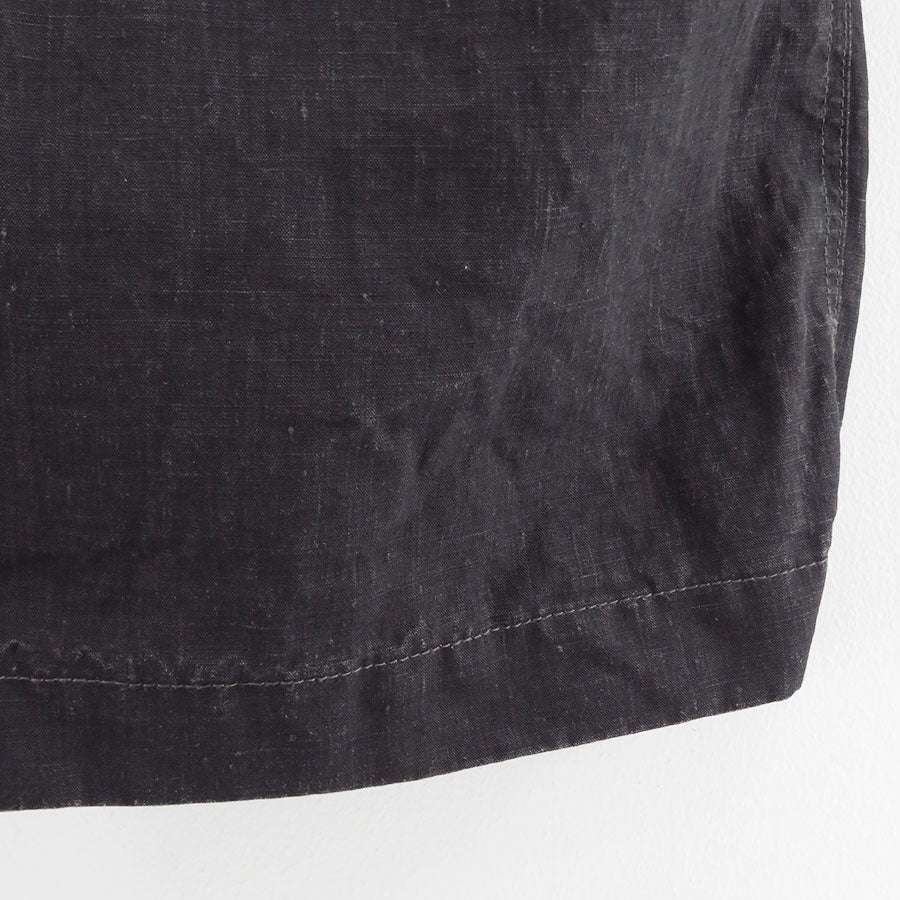 【A.PRESSE/アプレッセ】<br>Vintage Black Linen Trousers <br>25SAP-04-19H