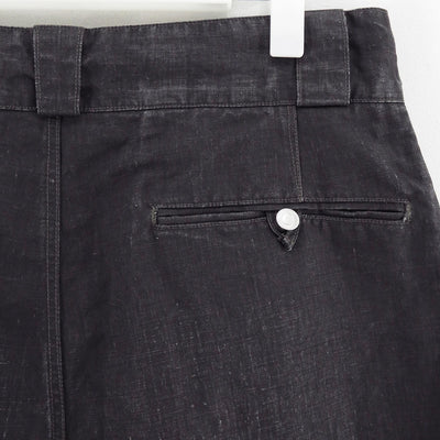 【A.PRESSE/アプレッセ】<br>Vintage Black Linen Trousers <br>25SAP-04-19H