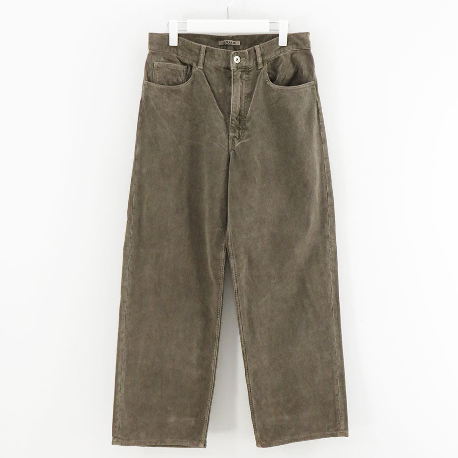 AURALEE サイズ5 チノスラックス　サーモンピンク AURALEE/オーラリー】GARMENT-DYED FINX CORDUROY 5P WIDE PANTS