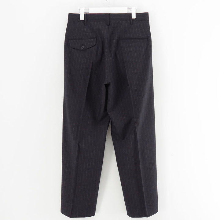 KHOKI/コッキ】Pleated Stripe Summer Wool Pants 26ss-p-12の通販