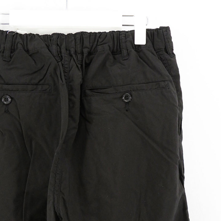 Garment Dyed Typewriter Oversized Slacks / BLACK