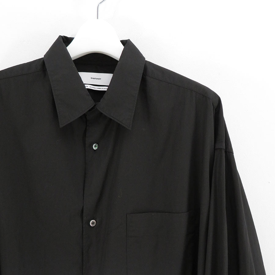 【Graphpaper/グラフペーパー】<br>Broad L/S Oversized Regular Collar Shirt <br>GM241-50001C