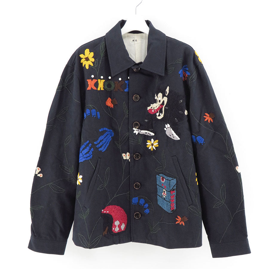 【KHOKI/コッキ】<br>Hand embroidery jacket <br>24fw-jk-02