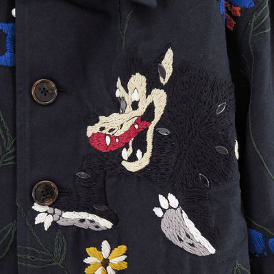 【KHOKI/コッキ】<br>Hand embroidery jacket <br>24fw-jk-02