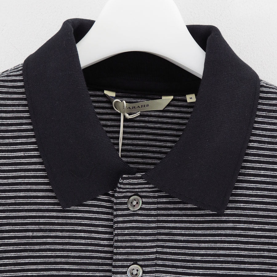 【FARAH/ファーラー】<br>Multi Striped Polo Collar S/S Tee <br>FR0501-M3005
