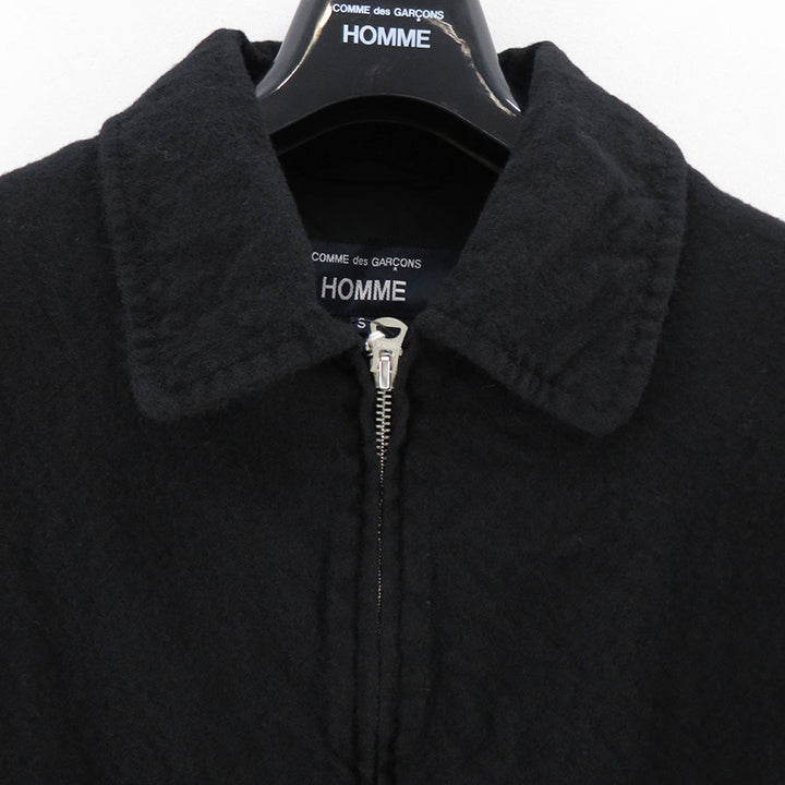 COMME des GARCONS HOMME 縮絨ジップアップブルゾン COMME des GARCONS HOMME/コムデギャルソンオム】ウールサージ縮絨