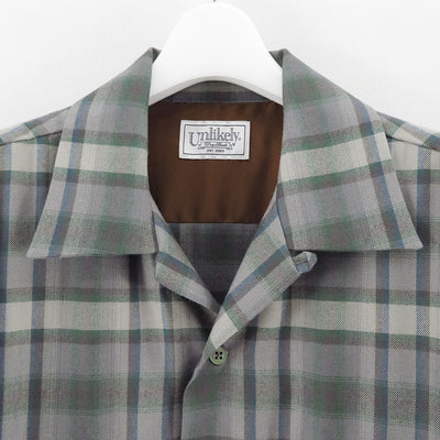 【Unlikely/アンライクリー】<br>Unlikely 2P Sports Open L/S Shirts Wool Plaids <br>U24F-11-0005