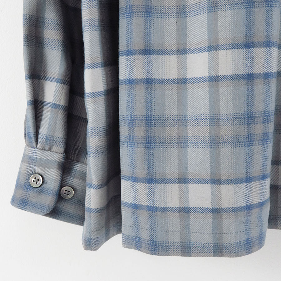 【Unlikely/アンライクリー】<br>Unlikely 2P Sports Open L/S Shirts Wool Plaids <br>U24F-11-0005