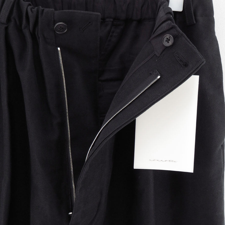 【nonnotte/ノノット】<br>Draping Elastic Intuck Wide Trousers <br>N-24A-070