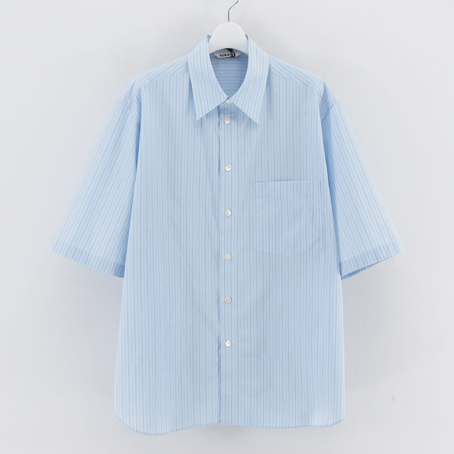 AURALEE/オーラリー】SUVIN HIGH COUNT CLOTH STRIPE HALF SLEEVED 