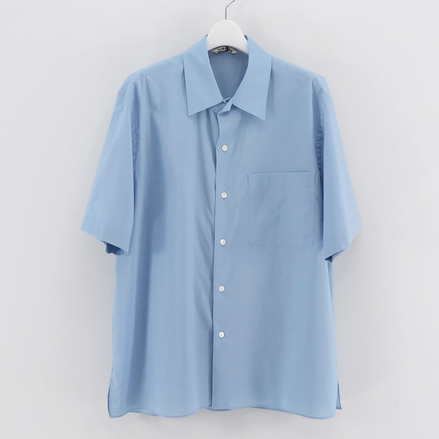AURALEE/オーラリー】WASHED FINX TYPEWRITER OPEN COLLAR HALF 