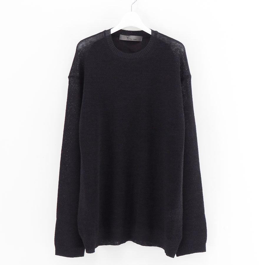 Y's for men ワイズフォーメン フード付き厚手ニット 受注品 希少 Y's for men/ワイズフォーメン】Y's for men BIG LOGO ROUND NECK