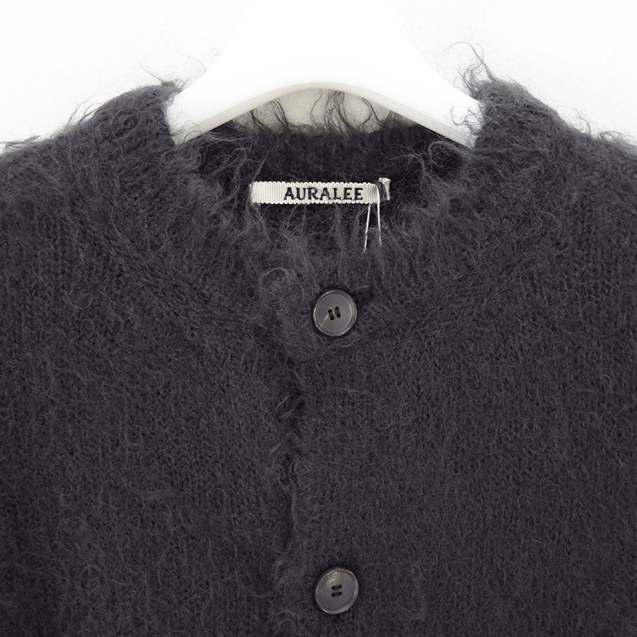 AURALEE/オーラリー】BRUSHED SUPER KID MOHAIR KNIT CARDIGAN 