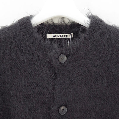 【AURALEE/オーラリー】<br>BRUSHED SUPER KID MOHAIR KNIT CARDIGAN <br>A24AC01KM