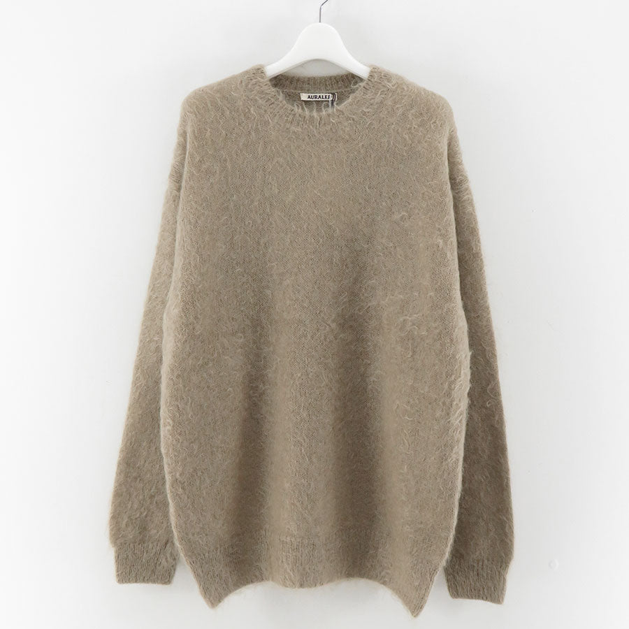 【AURALEE/オーラリー】<br>BRUSHED SUPER KID MOHAIR KNIT P/O <br>A24AP03KM