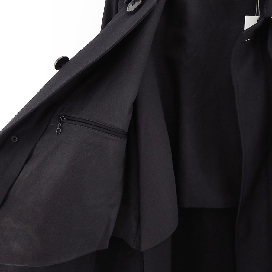 【HEUGN/ユーゲン】<br>Albert Gabardine Black <br>COAT010