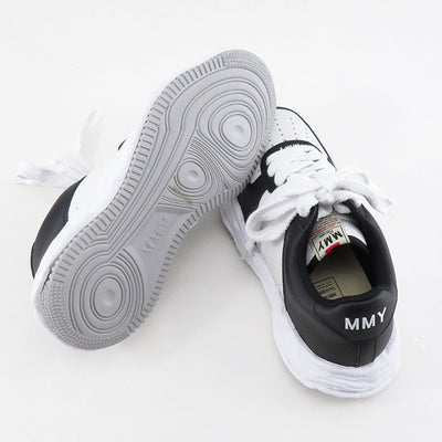【Maison MIHARA YASUHIRO】<br> "WAYNE" OG Sole Leather Low-top Sneaker (BLK/WHT)<br> A08FW706 