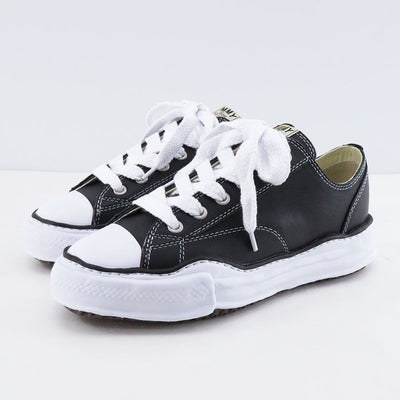【Maison MIHARA YASUHIRO】<br>"PETERSON" OG Sole Leather Low-top Sneaker (BLACK) <br>A06FW736