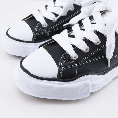 【Maison MIHARA YASUHIRO】<br> "PETERSON" OG Sole Leather Low-top Sneaker (BLACK)<br> A06FW736 