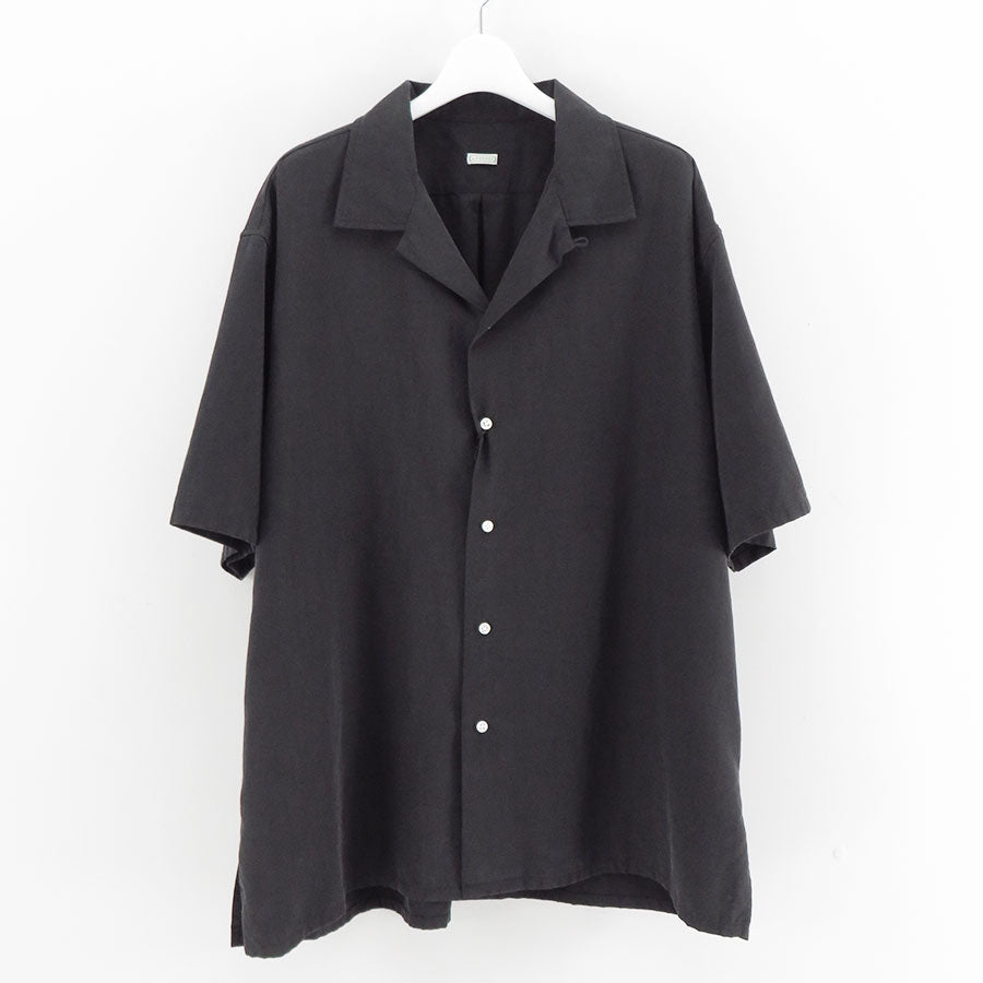 【A.PRESSE/アプレッセ】<br>Silk Cotton Open Collar S/S Shirt <br>25SAP-02-04H
