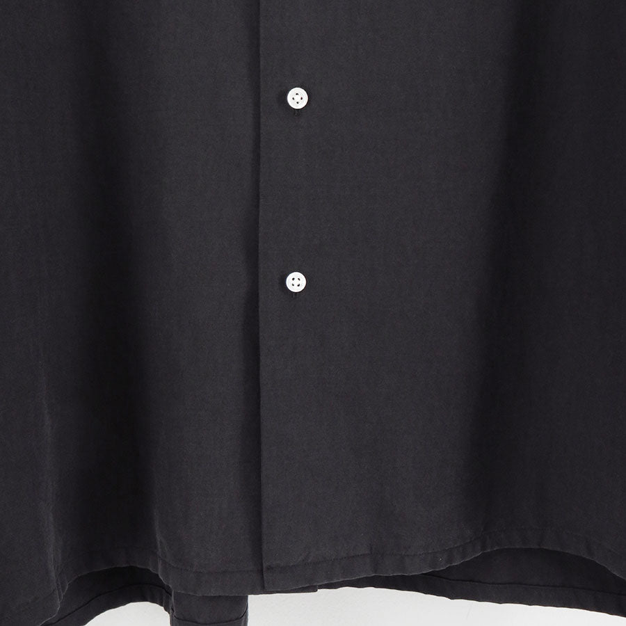 【A.PRESSE/アプレッセ】<br>Silk Cotton Open Collar S/S Shirt <br>25SAP-02-04H