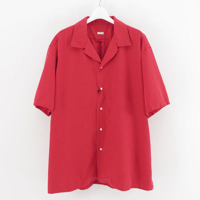 【A.PRESSE/アプレッセ】<br>Silk Cotton Open Collar S/S Shirt <br>25SAP-02-04H