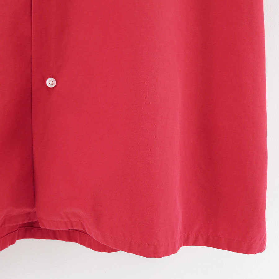 【A.PRESSE/アプレッセ】<br>Silk Cotton Open Collar S/S Shirt <br>25SAP-02-04H