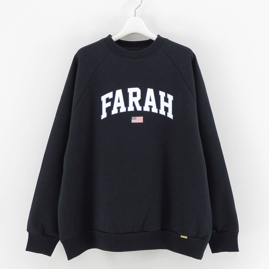 SALE 50%OFF ! <br/>【FARAH/ファーラー】<br>Printed Graphic Crewneck Sweatshirt "College LOGO" <br>FR0403-M3012